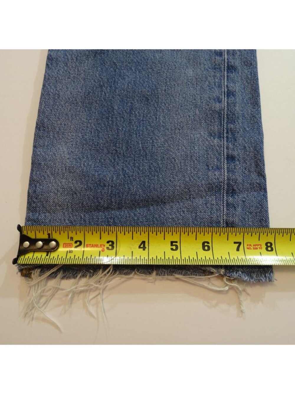 Madewell The Dean Easy Straight Jean Women Light Wash Raw Hem Button Fly Size 28 - Picture 15 of 15